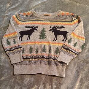 Andy & Evan Multicolor Moose Sweater